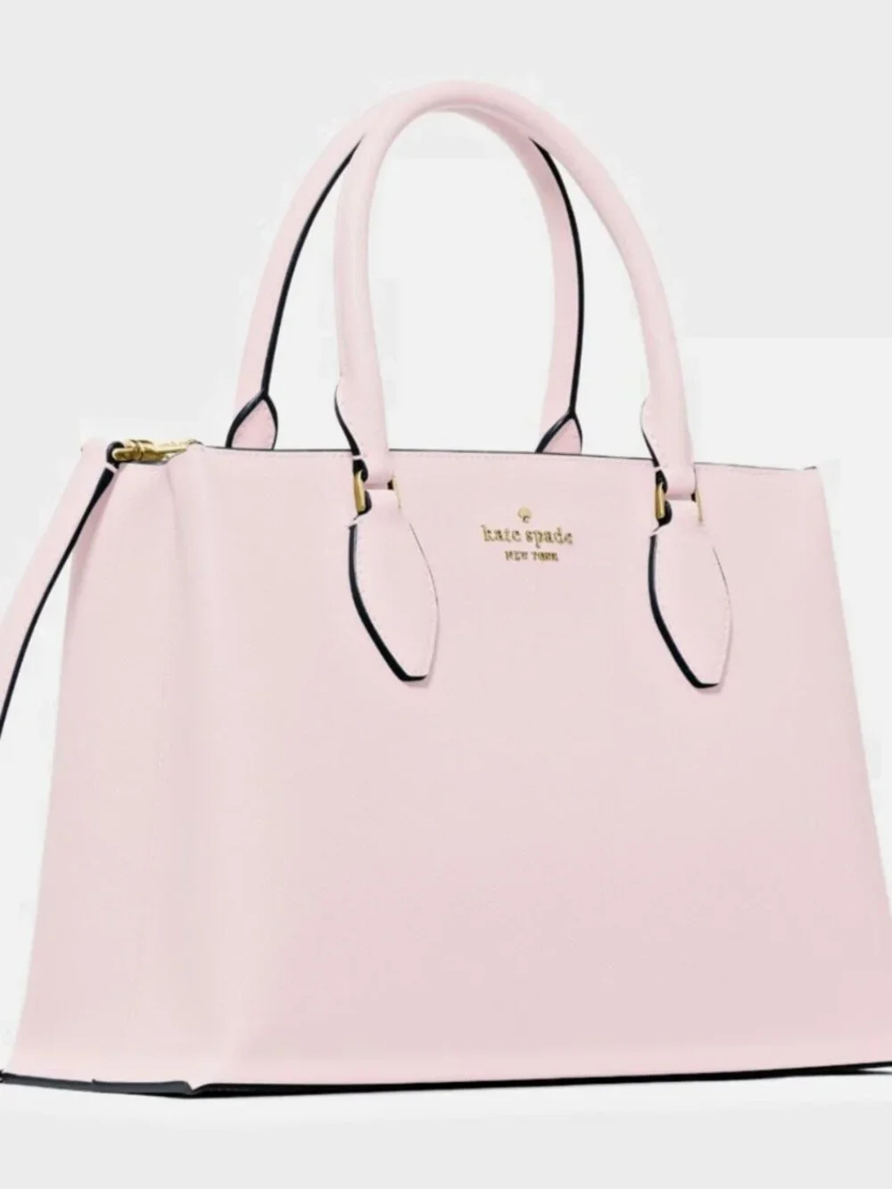 New Kate Spade Rae Medium Satchel Saffiano Shimmer Pink